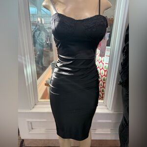 Inspired Hearts Elegant Black Strapless Dress